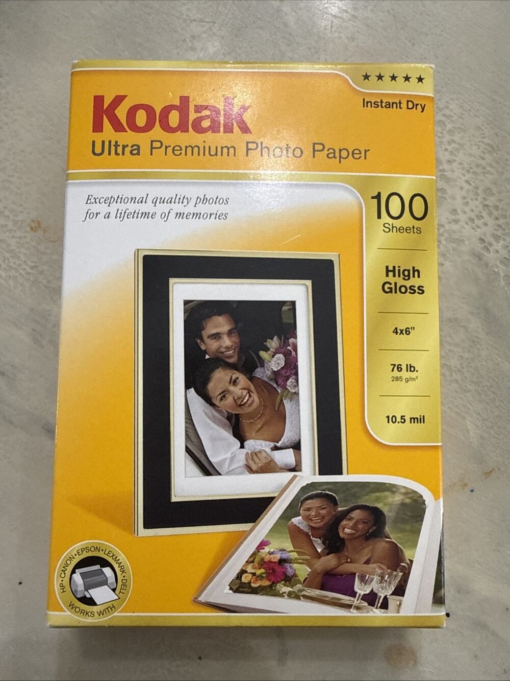 New Never Opened KODAK - 4x6 - Ultra Premium Photo Paper - High gloss 100 Sheets